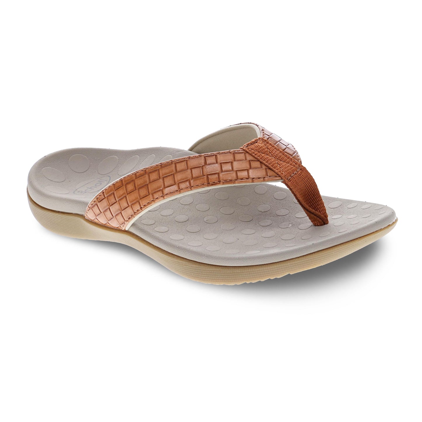 Orthaheel Scholl Orthotic Women's Sonoma Shimmer Thongs - Brick